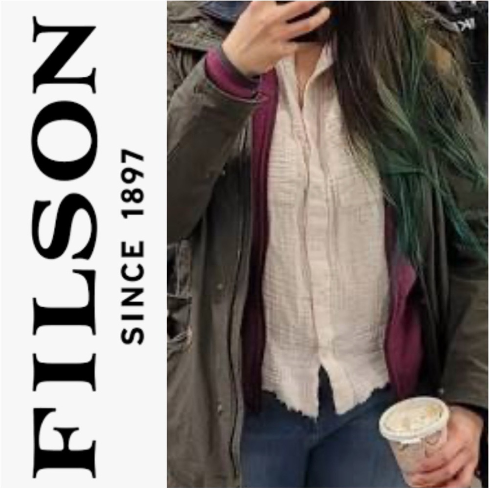 Filson Dark Olive Unisex Field Coat XXL